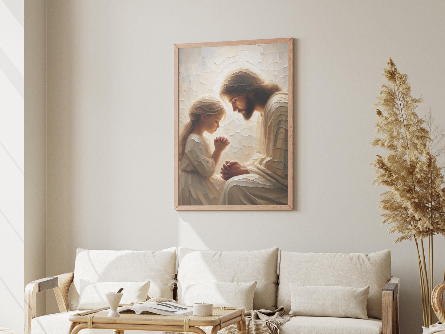 Her Little Prayer | Jesus and a Little Girl Praying | Digital Download