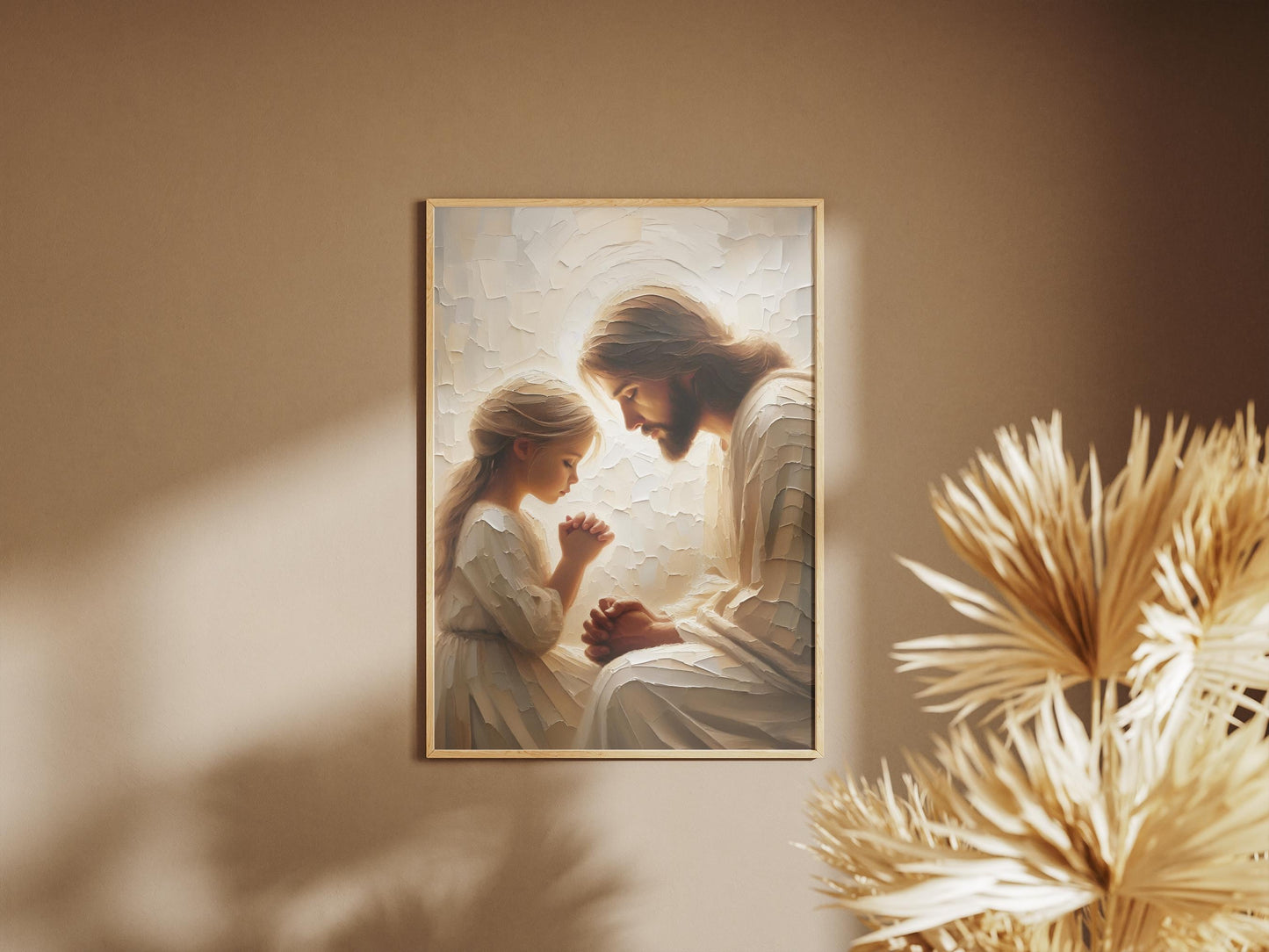 Her Little Prayer | Jesus and a Little Girl Praying | Digital Download