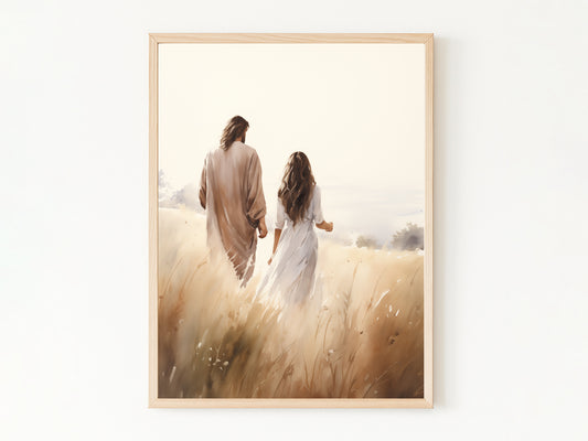 Home at Last | Jesus Walking with a Woman | Digital Download